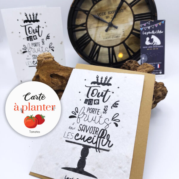 Carte anniversaire à planter / Carte double - Jardin Tomates