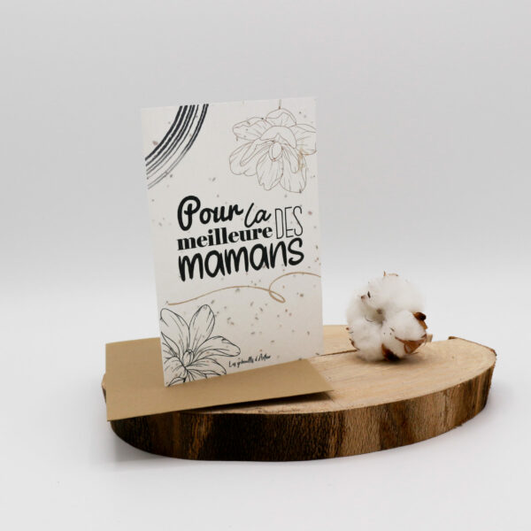 Carte à planter / Carte double / Bonne fête Maman / Meilleure des mamans