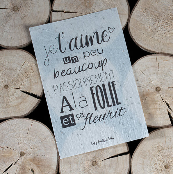 carte a planter amour je t'aime un peu
