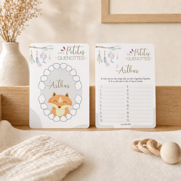 Carte quenottes personnalisée – Premières dents de bébé