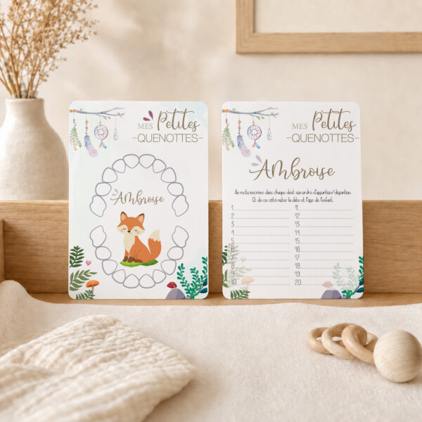 Carte quenottes personnalisée – Premières dents de bébé