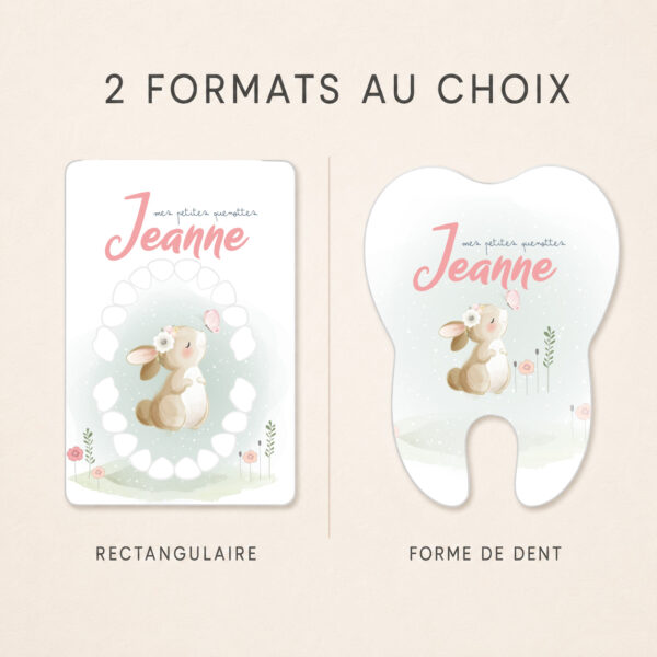 Carte quenottes personnalisée – Modèle petit lapin