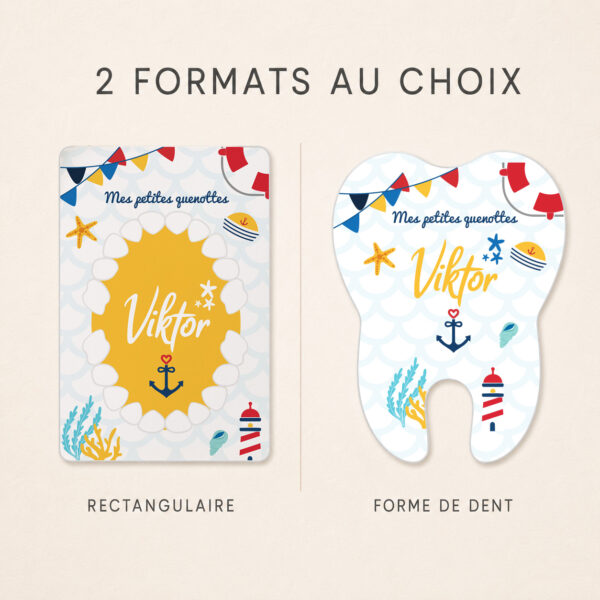 Carte quenottes personnalisée – Univers marin