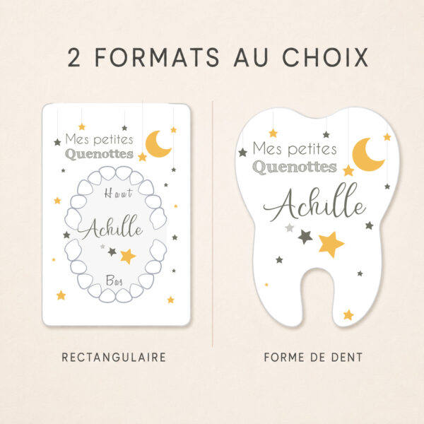 Carte quenottes personnalisée – Croissant de Lune