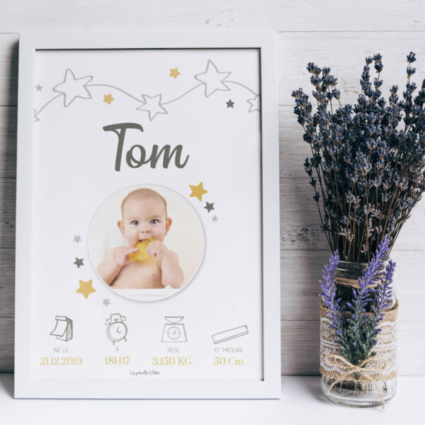 Affiche naissance / Tom