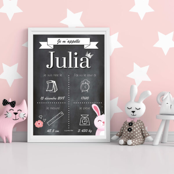 Affiche naissance / Julia