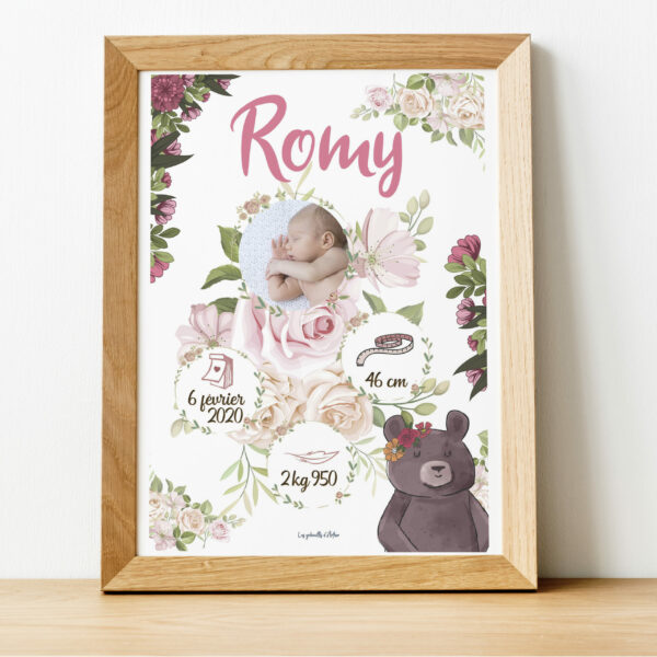 Affiche naissance / Romy