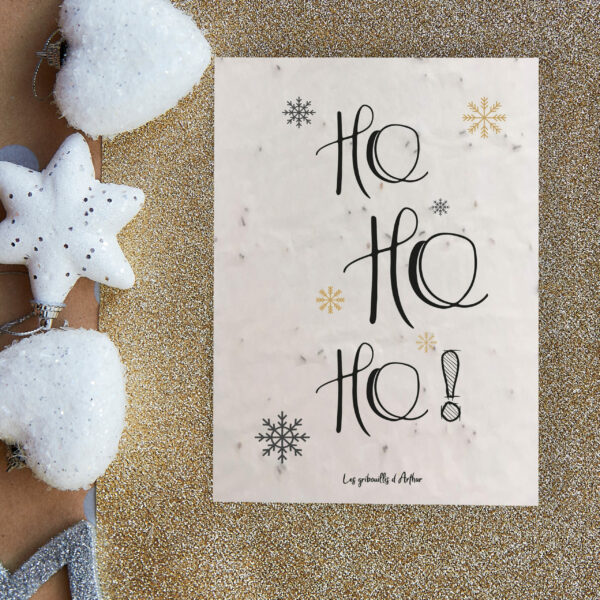 Carte à planter Ho Ho Ho Joyeux Noël