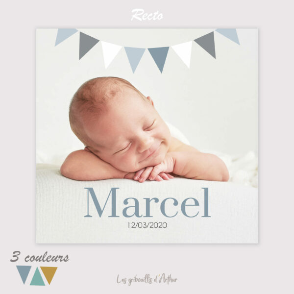 Faire-part de naissance - Fanions