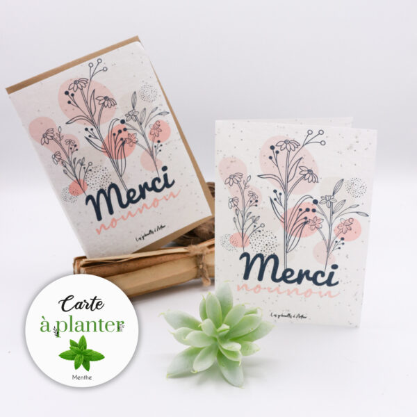 Cartes à planter Remerciements / Cadeau assistante maternelle - Merci nounou !