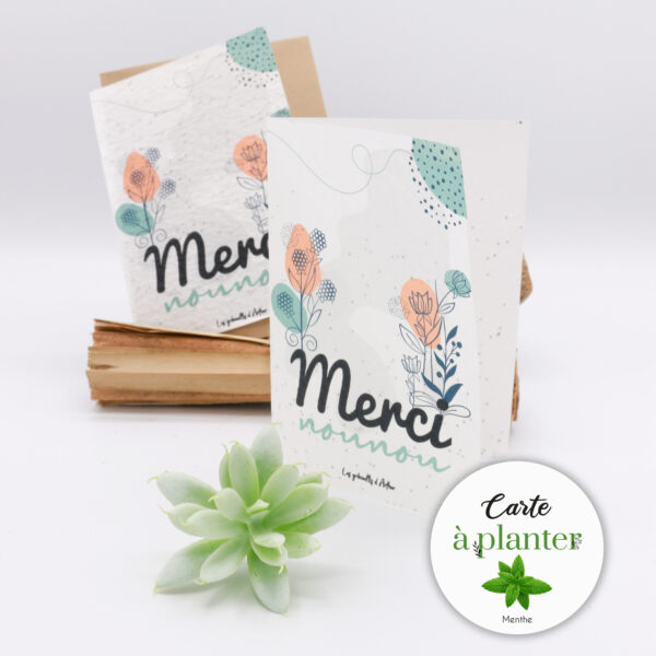 Cartes à planter / Cadeau assistante maternelle - Merci nounou