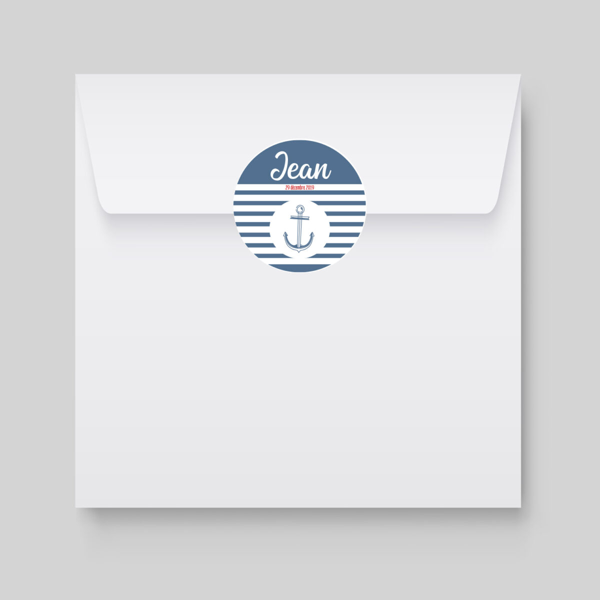 Choisissez des étiquettes à enveloppes Thème marin pour une papeterie de naissance harmonieuse et créer l'émotion dès la réception du courrier !
