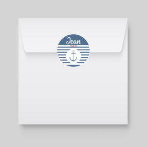 Choisissez des étiquettes à enveloppes Thème marin pour une papeterie de naissance harmonieuse et créer l'émotion dès la réception du courrier !