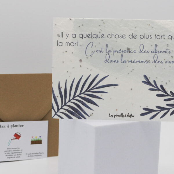 Carte à planter "Plus fort que la mort"