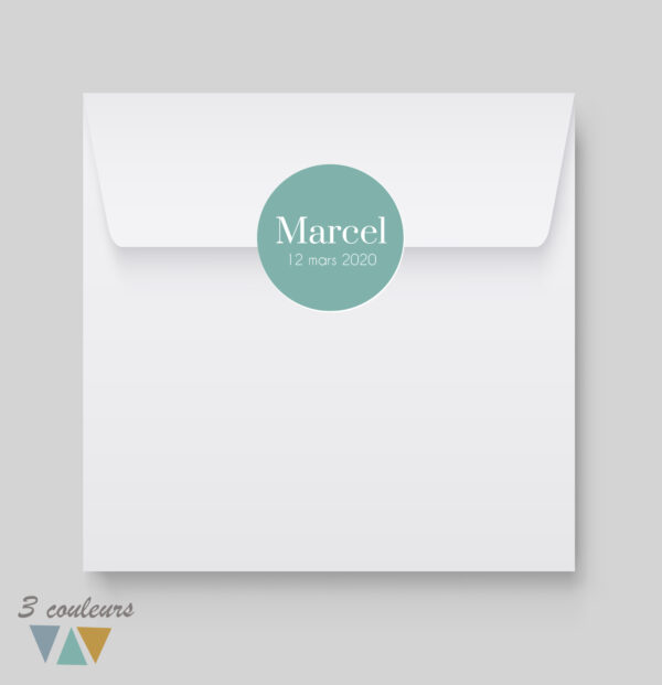 Graphiques et mixtes, des étiquettes à enveloppes mixtes de naissance harmonieuses pour créer l'émotion dès la réception du courrier !