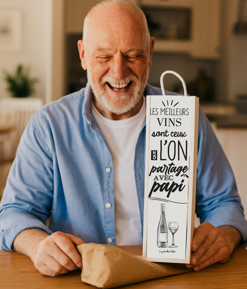 Coffret Bouteille de Vin "Papi"