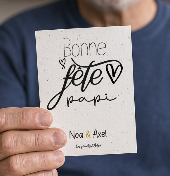 Carte à planter "Bonne fête papi"