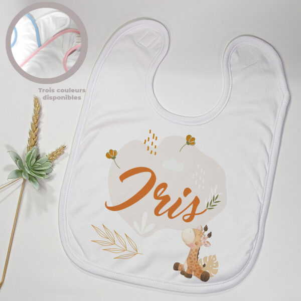 Bavoir enfant personnalisé girafe