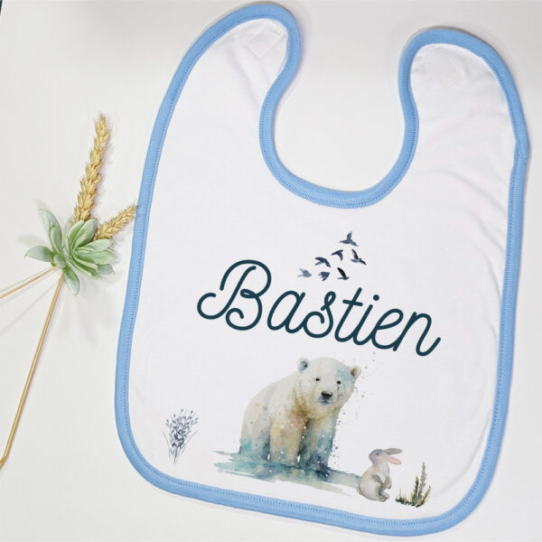 Bavoir enfant personnalisé Ours polaire