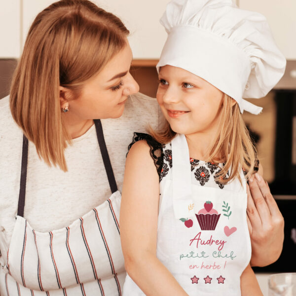 Tablier petite fille personnalisé petit Chef