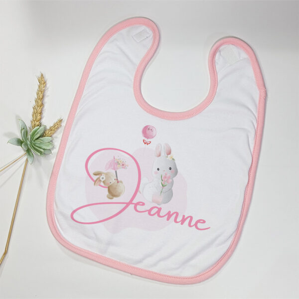 Bavoir enfant personnalisé petit lapin