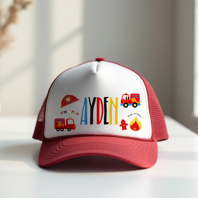 Casquette enfant personnalisée Pompier