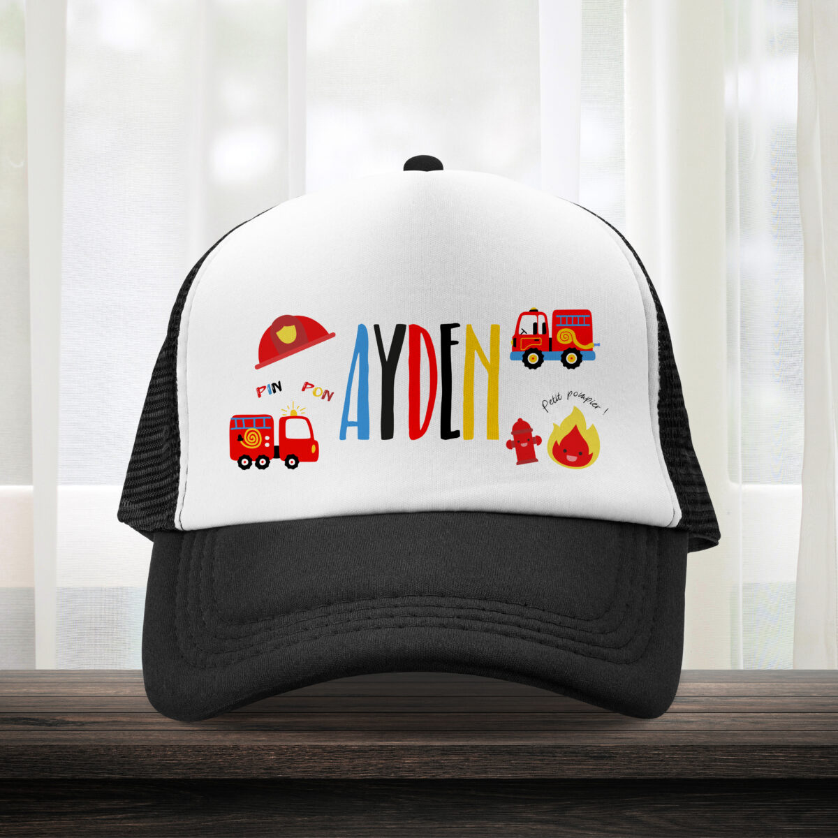 Casquette enfant personnalisée Pompier – Image 2