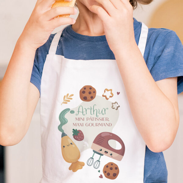 Tablier enfant personnalisé mini pâtissier