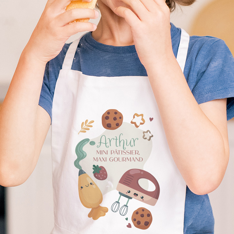 Tablier enfant personnalisé mini pâtissier