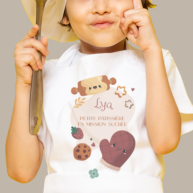 Tablier enfant personnalisé petite pâtissière