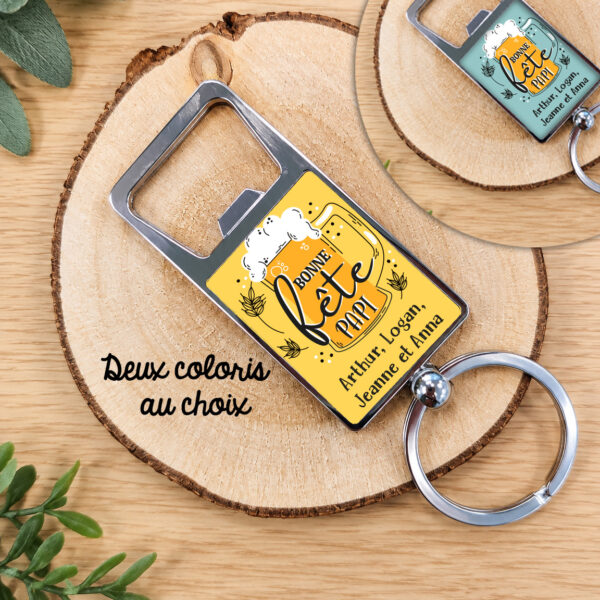 Porte-clé décapsuleur personnalisé – Bonne fête papi