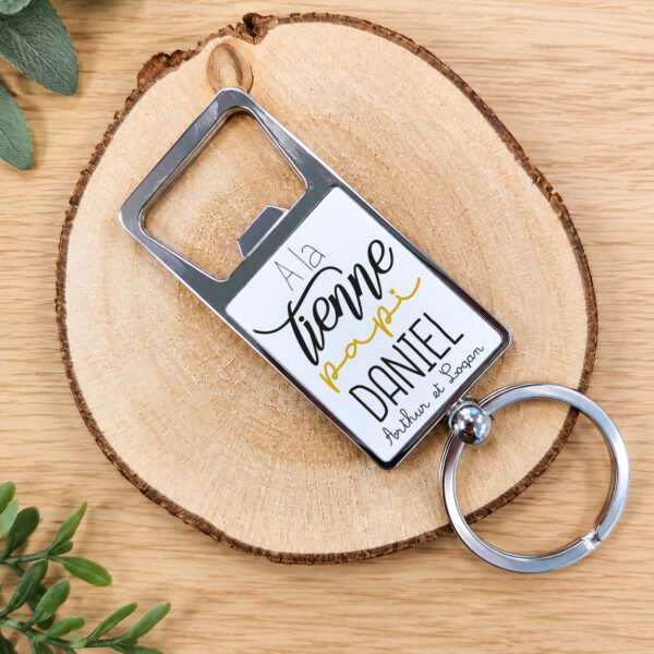 Porte-clé décapsuleur personnalisé – Cadeau Papi