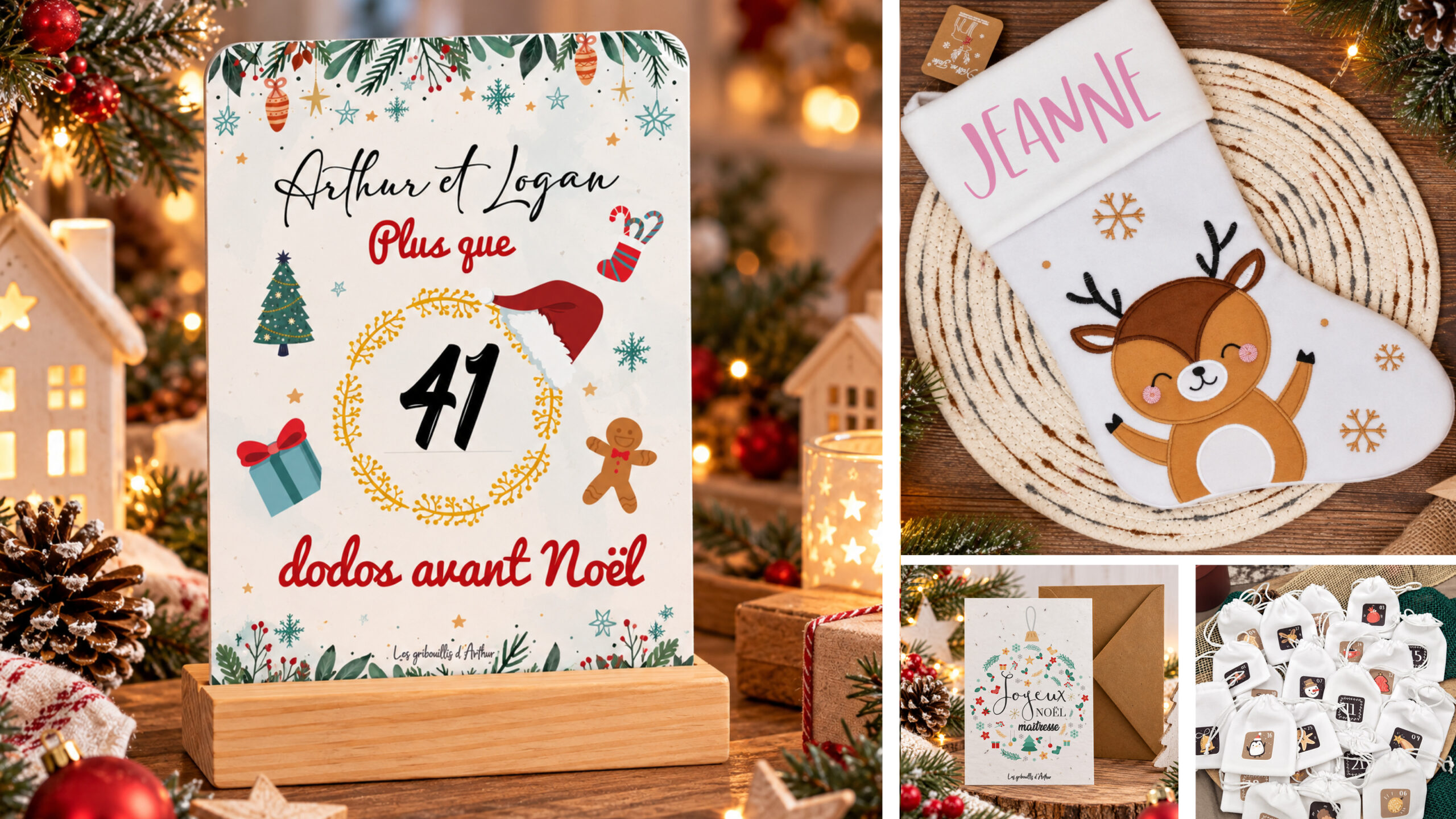 Créations personnalisées de Noël