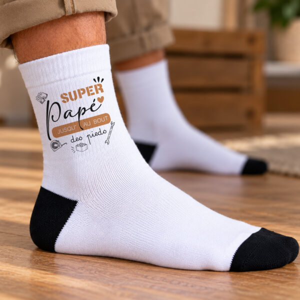 Chaussettes personnalisées avec surnom du grand-père – Cadeau Papi