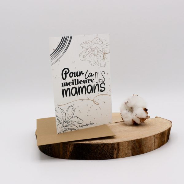 Carte à planter Bonne fête maman en papier ensemencé