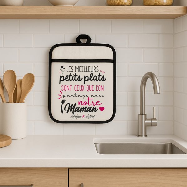 Manique de cuisine personnalisée pour maman